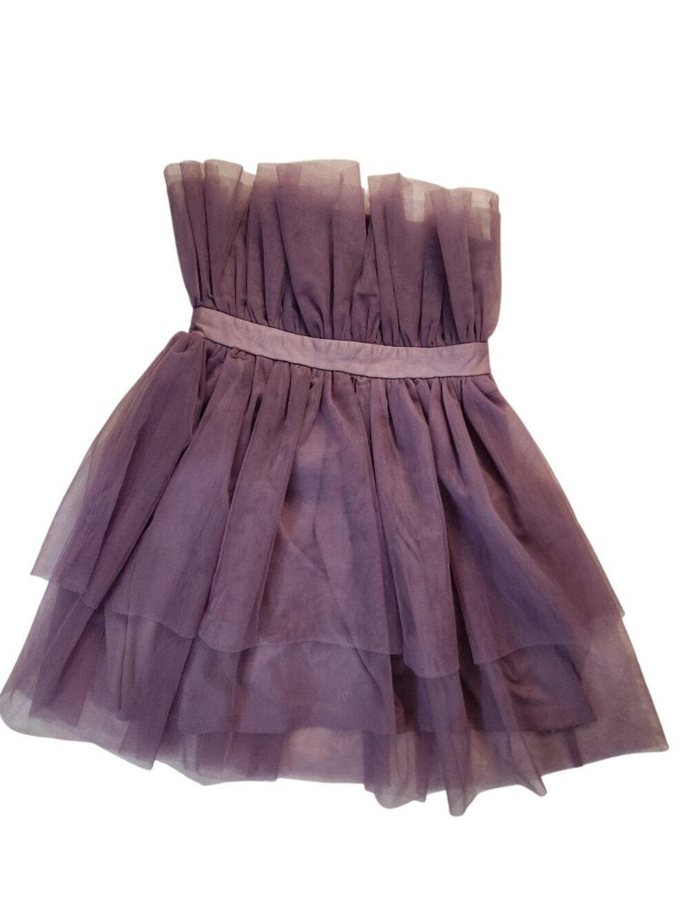 NWT Thirty Thirty Strapless Lavender Tulle Mini Dress Size M Layered